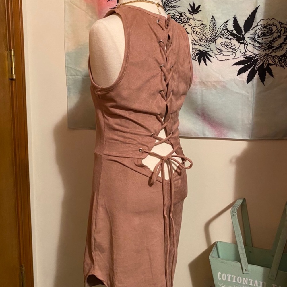 Windsor store brand suede mini dress
